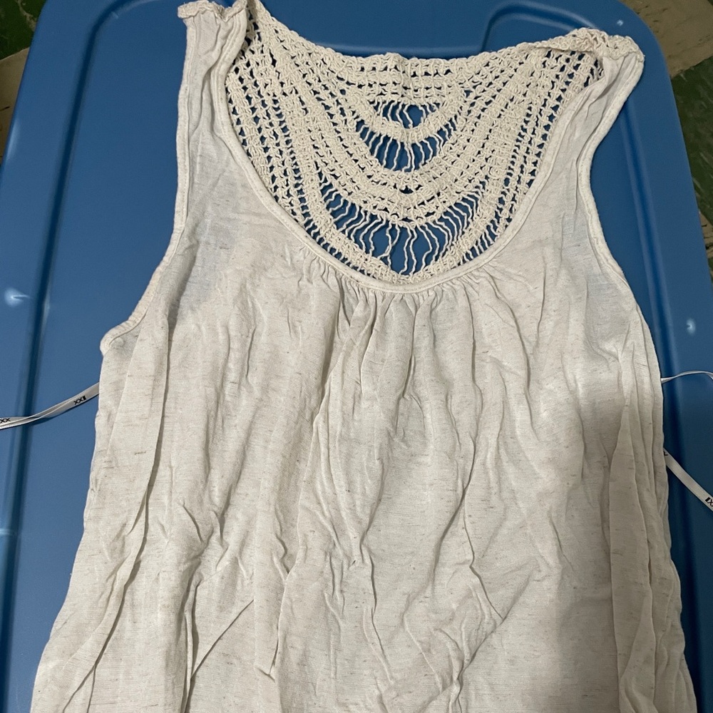 XXI Ivory Crochet Blouse